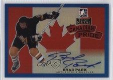 2014-15 ITG Leaf Metal Canadian Pride Blue Prismatic /10 Brad Park Auto HOF 0q7