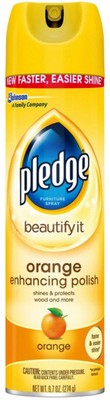 Pledge Orange Clean Furniture Spray, 9.7 Ounce