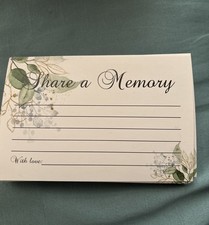 Share a Memory Cards, 35 Cards, Memory Card for Celebration of Life, Graduation,