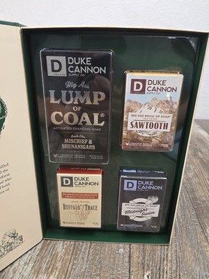 Duke Cannon soap Set    Tale of Naughty & Nice Box Set Coal Sawtooth Midnight