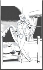 Princess & the pea cartoon- goodgirl art- original inks