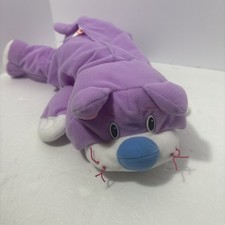 Fisher Price Rumple Cat Bear Purple Blue Nose Plush Soft Toy Vintage 1998 14  