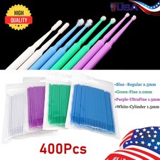 400 Pcs Dental Microbrush Micro Brush Applicator Tips Regular/Fine/Cylinder USA