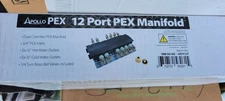 NEW APOLLO 12 Port PEX-B Manifold 3/4" Inlets, 1/2" Outlets Shutoff Valves