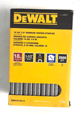 [NEW] (DNS18150-2) DEWALT 1-1/2 in. 18ga 1/4 in. Crown (2500 Pk)