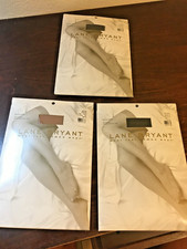 Lane Bryant Daysheer Pantyhose, Lot of 3, Size C, 2 Black, 1 Beige, Reinforced T