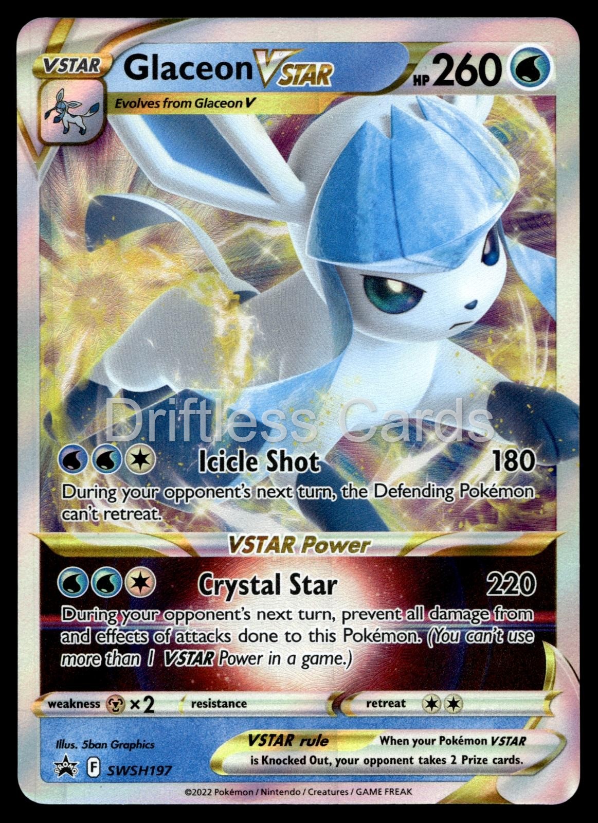 Glaceon VSTAR SWSH197 Holo Promo Sword & Shield Promo Pokemon NM/M