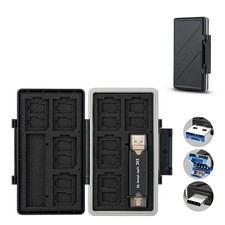 24 Slots Memory Card Case Holder for 16 Micro SD Cards, 8 SD Cards, Includes ...