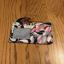 Vera Bradley Lighten Up Zip ID Case in Mod Paisley Wallet Wristlet Aprox. 7x4"