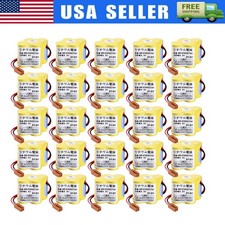    25X BR-2/3AGCT4A PLC Battery For FANUC A98L-0031-0025 CNC System  Brown Plug