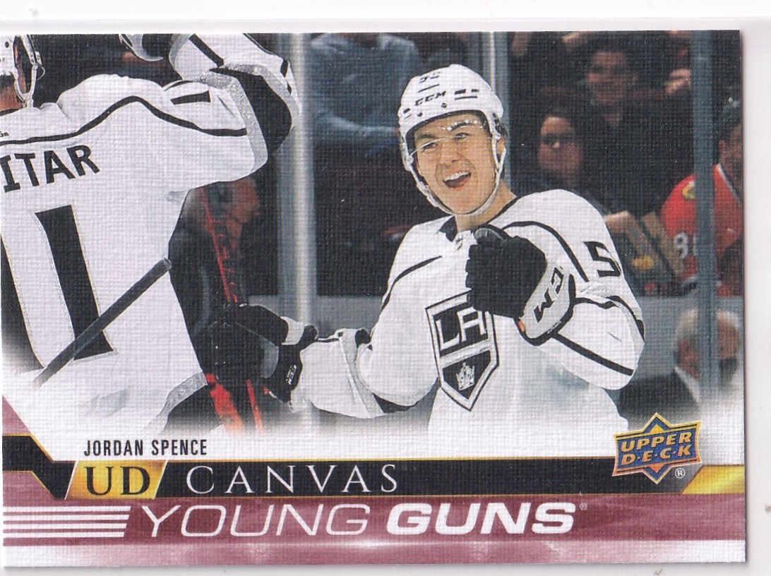 22/23 UD SERIES 1 CANVAS JORDAN SPENCE YOUNG GUNS RC SP ROOKIE #115