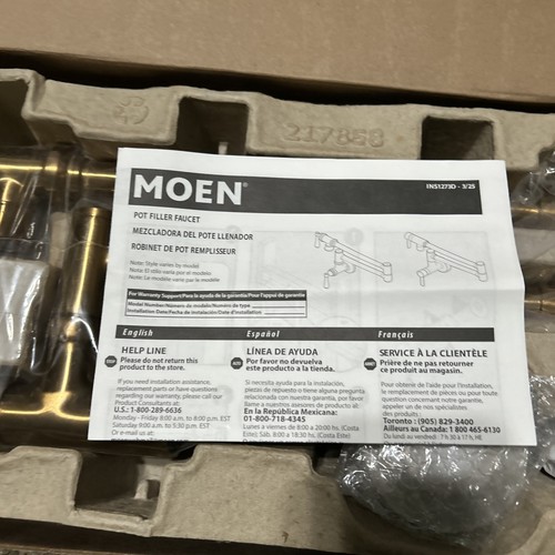 Moen S664BG Traditional Pot Filler Kitchen Faucet - Brushed Gold - Picture 4 of 5