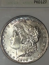 1898 O $1 Morgan Dollar ANACS MS63 Soapbox Toned #PK127