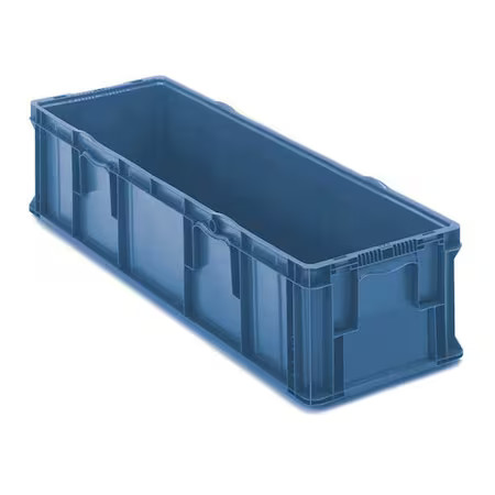 Orbis So4815-11 Blue Solid & Stackable Straight Wall Storage Container, 26.2