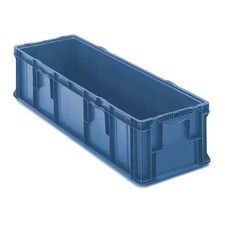 Orbis So4815-11 Blue Solid & Stackable Straight Wall Storage Container, 26.2