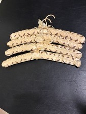 Vintage I.Magnin padded clothes clothing hangers Set Of 4 Satin