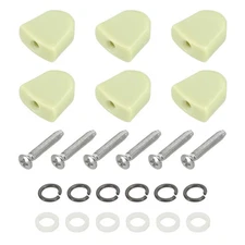 PATIKIL Guitar Tuning Nail Button Head Trapezoid Acrylic Button Light Green for