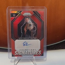 Panini Prizm WWE Champion Signatures Seth Rollins Auto Red Prizm CS-SFR /99