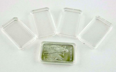 1oz Unze Silberbarren hochwertiges Acryl rechteckig Kapseln