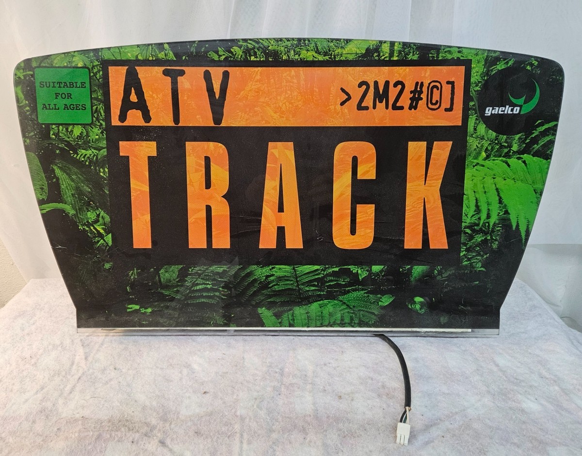 Gaelco ATV TRACK Arcade Game Cabinet MARQUEE 16.5