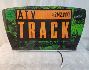 Gaelco ATV TRACK Arcade Game Cabinet MARQUEE 16.5" x 30" w Light Box Fixture