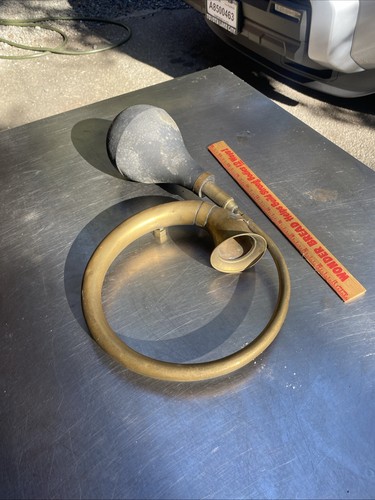 Vintage Original Ford Model T Brass Single Loop #14 Automobile Horn Works! - Picture 2 of 11