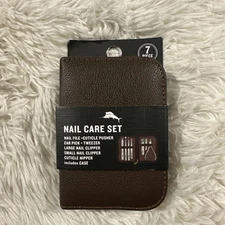 Tommy Bahama Nail Care Set NEW with Travel Case Nail Clippers File Pusher