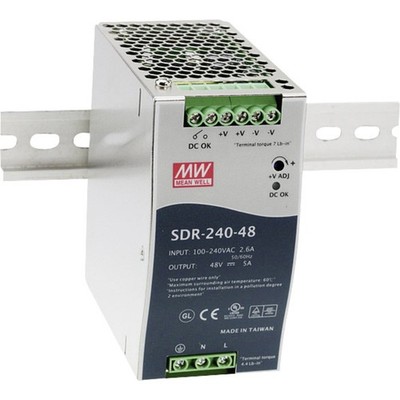 MEAN WELL SDR-240-48 Hutschienen-Netzteil (DIN-Rail)  48 V/DC 5 A 240 W Anzah...