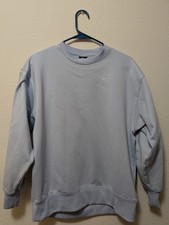 Nike Sweatshirt Mens Medium Yellow Dri-FIT Tape Logo Sleeve Fleece Pullover