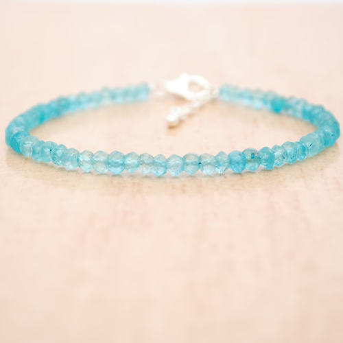 Mantraroma Bracciale In Argento 925 VALA Fatto A Mano Con Pietra Preziosa (Quarzo Rosa) - Lunghezza 20 Cm - 5