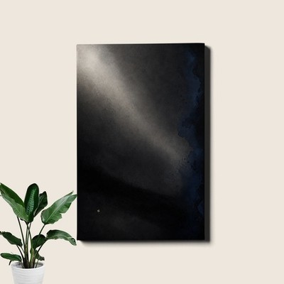 Dark Abstract Gradient Wall Art, Minimalist Modern Color Fade