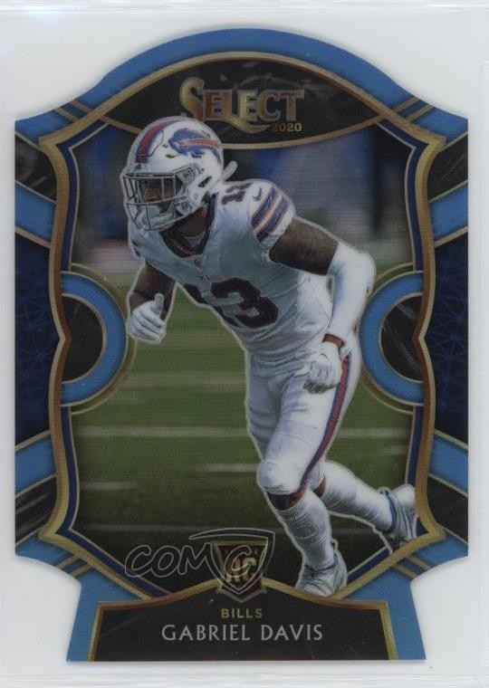 2020 Panini Select Concourse Light Blue Prizm Die-Cut Gabriel Davis #82 0d22