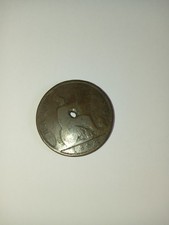 1862 Half Penny Bronze Coin, Queen Victoria Era