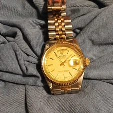 Rolex Day-Date Gold Dial Two-Tone Stainless Steel Bracelet Men's Watch Day/Date