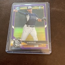 2018 Bowman Draft Chrome - SEAN GUILBE 1ST BOWMAN PURPLE REFRACTOR /250 #BDC-144