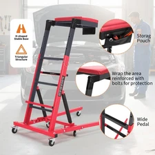 Foldable Topside Automotive Engine Creeper 400LBS 49.21" to 68.89" W/ 6 Casters