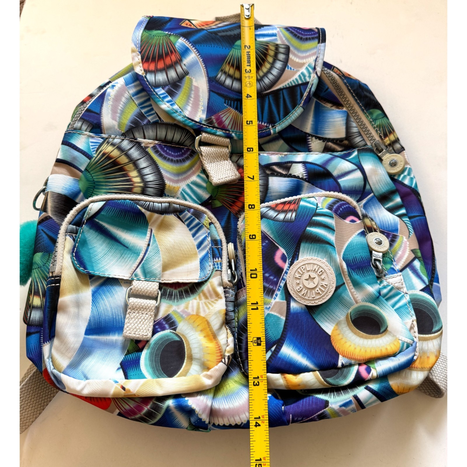 Kipling City Pack Backpack Seashell Ocean Daydrea… - image 10