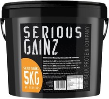 The Bulk Protein Company SERIOUS Gainz 5kg Mass Gainer Protein Powder Salted Car 10.47 per kilo