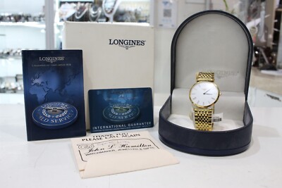 Longines La Grande Classique Men's White Dial Gold Tone Watch