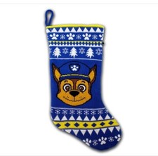 New  19" PAW Patrol Chase Knit Christmas Stocking