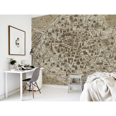 Map of Versailles wall mural Painting wall decor Peel and stick Removable