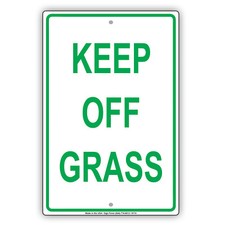 Keep Off Grass Sign New Grass Growing Home Street Decor Caution Aluminum Sign