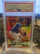 2015 Panini Prizm Adrian Beltre Red Power Prizm PSA 10 #18 (031/125) POP 1!
