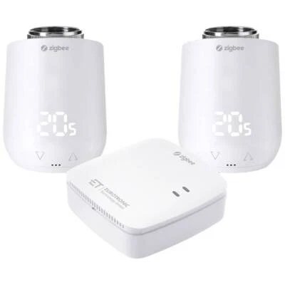 Eurotronic 700241 Comet Zigbee Starterset 2+ Gateway Heizkörperthermostat-Set