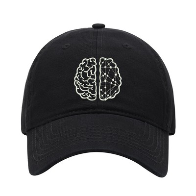 Baseball Cap for Men Women AI Brain Embroidered Cotton Baseball Caps