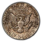 1964 50c Kennedy Half Dollar - Colorful Speckled Rainbow Toning - BU - SKU-H2444