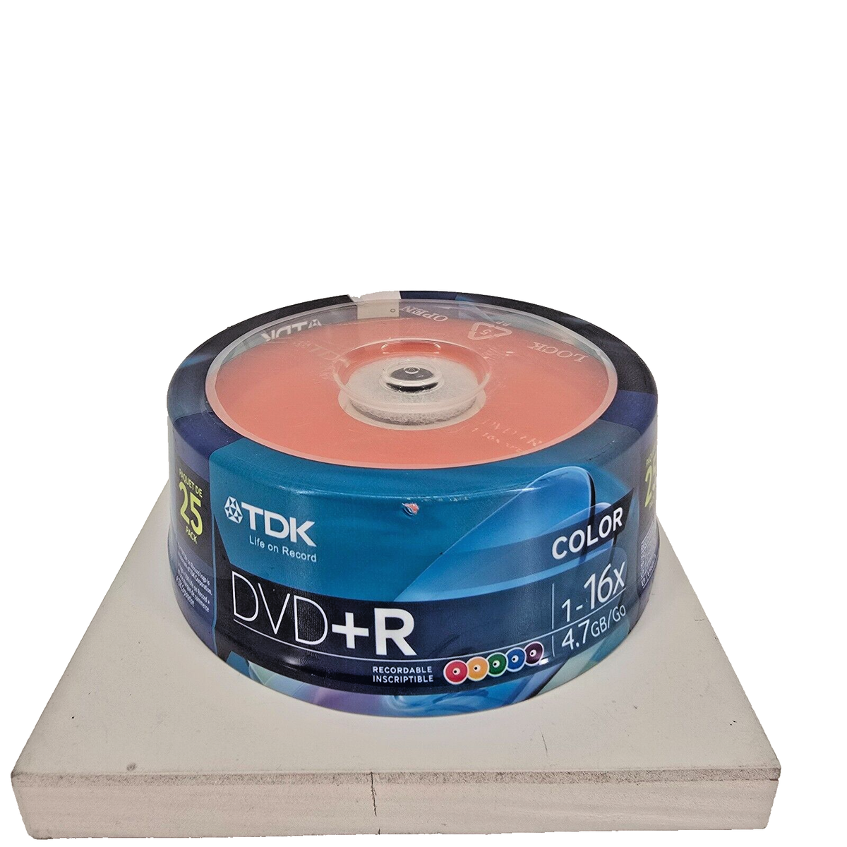 TDK DVD+R Color 25 Pack RW 1-16x 4.7 GB 120 Min. Recordable Discs