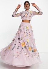 Beautiful Lehenga Crop Top  Maxi Skirt Matching Set ASOS NWT Size 6 US