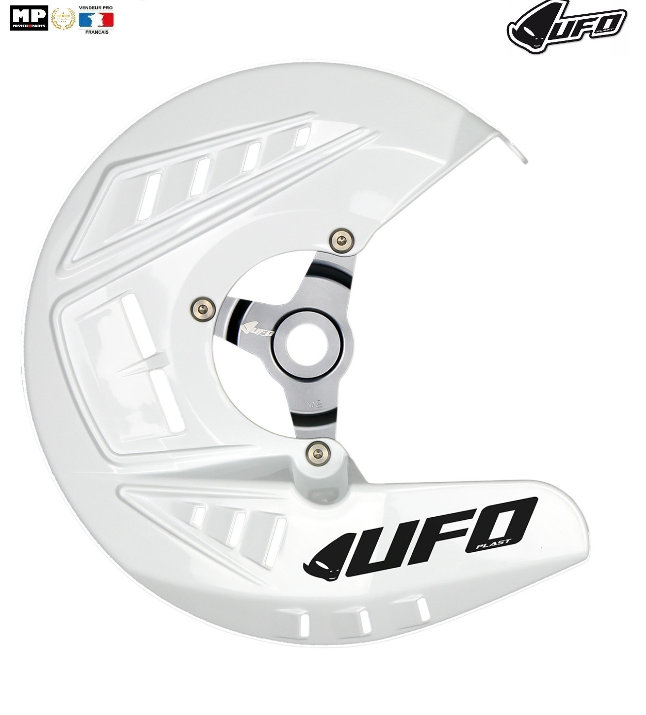 Couvercle de disque avant Cycra blanc pour moto Honda CRF 250 R