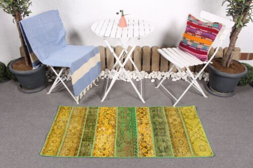 Petit tapis 2 x 4,4 pieds, tapis de décoration intérieure, tapis turc, tapis vintage, tapis de sol - Photo 1/6